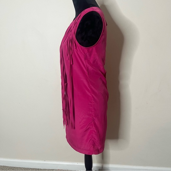 Brand + Label Women’s Hot Pink Sleeveless Tassel Mini Dress Sz S - Picture 3 of 10